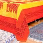 Hand Stitched Kantha Ajrakh Applique Work Bed Cover – Handmade Cotton Patchwork Bedspread, King Size 90 × 108 Inches - Image 3