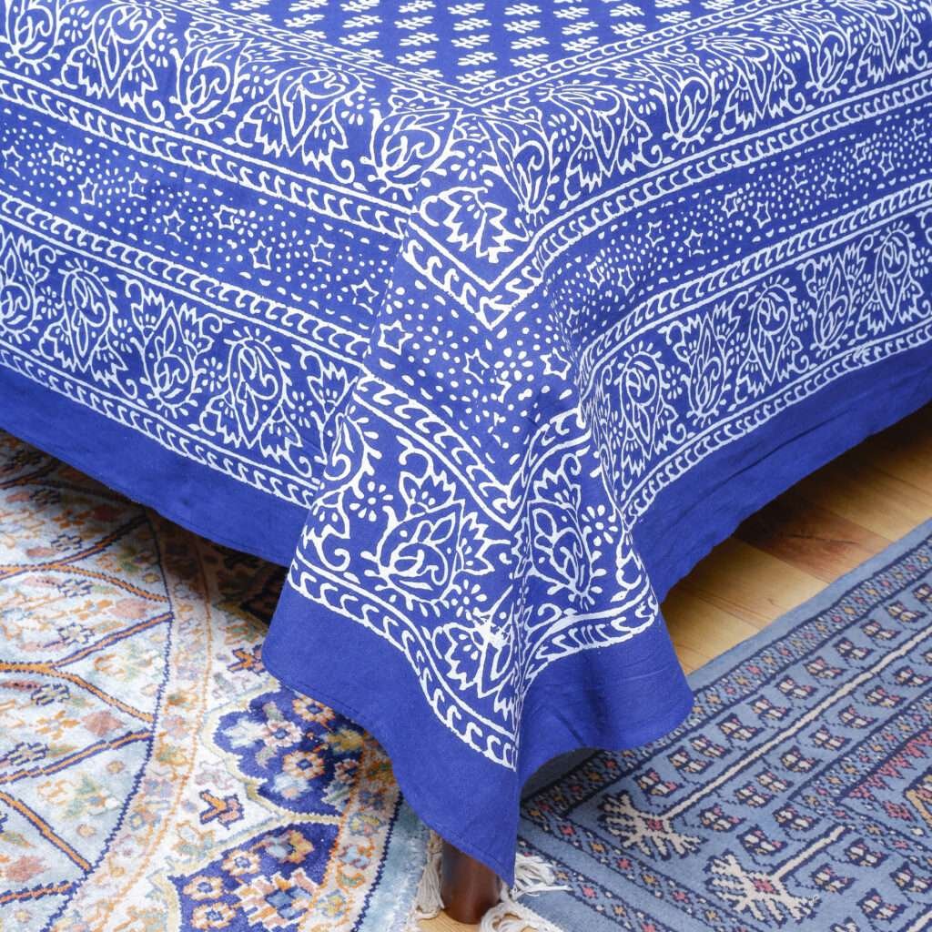Indigo Cotton Bedsheet