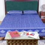 Indigo Print Cotton Bedsheet