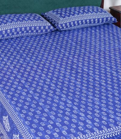 Indigo Print Cotton Bedsheet