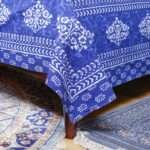 Indigo Print Cotton Bedsheet