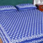 Indigo Print Cotton Bedsheet – 90 x 108 Inches with Matching Pillow Covers - Image 2