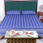 Blue Indigo Printed Bedsheet