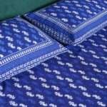 Blue Indigo Printed Bedsheet