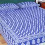 Indigo Cotton Bedsheet