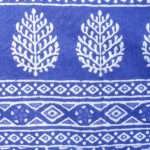 Indian Handcrafted Indigo Cotton Bedsheet with 2 Pillow Covers – King Size - Image 4