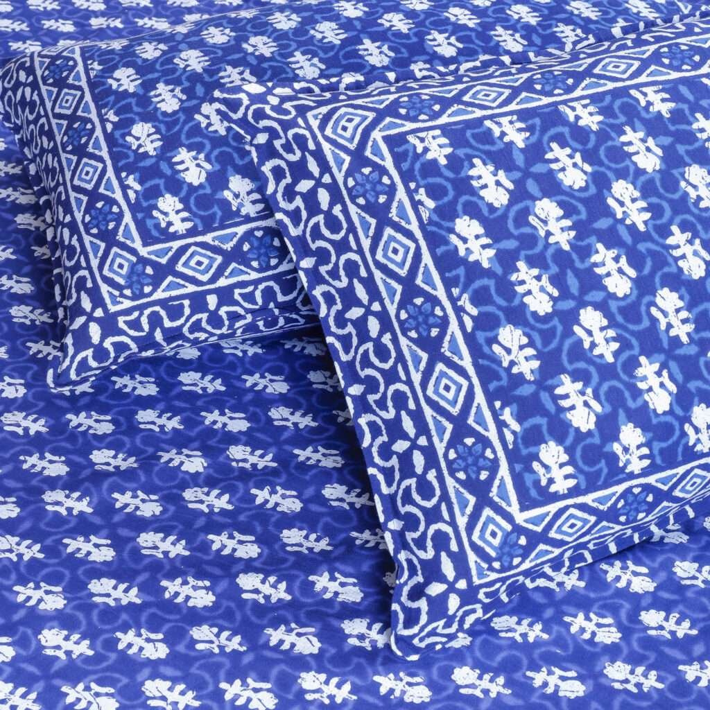 Indigo Cotton Bedsheet