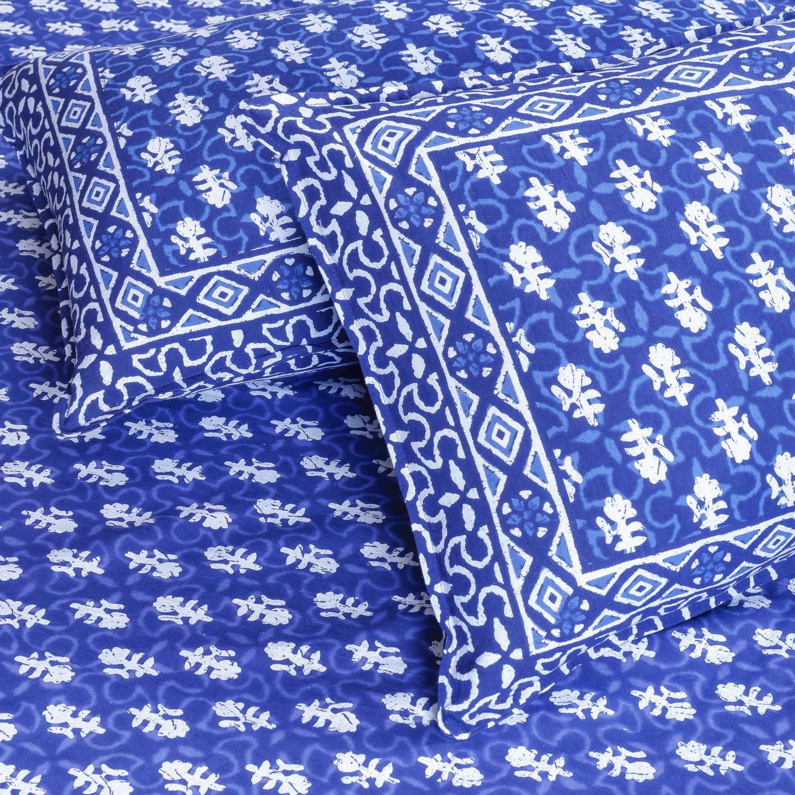 _82A9059 Indigo Cotton Bedsheet