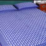 Traditional Indigo Print Cotton Bedsheet Set with 2 Pillow Covers - Image 4