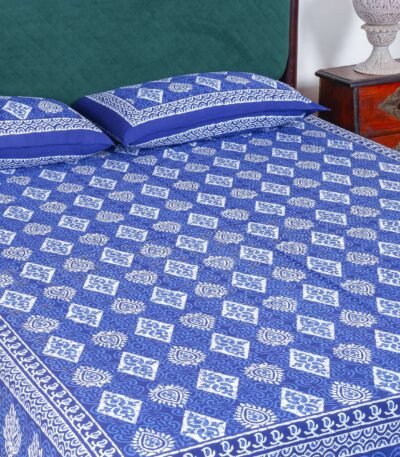 Indigo Cotton Bedsheet
