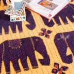 Hand Stitched Kantha Ajrakh Applique Work Bed Cover – Handmade Cotton Patchwork Bedspread, King Size 90 × 108 Inches - Image 4
