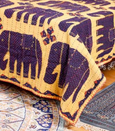 Applique Work Bed Cover