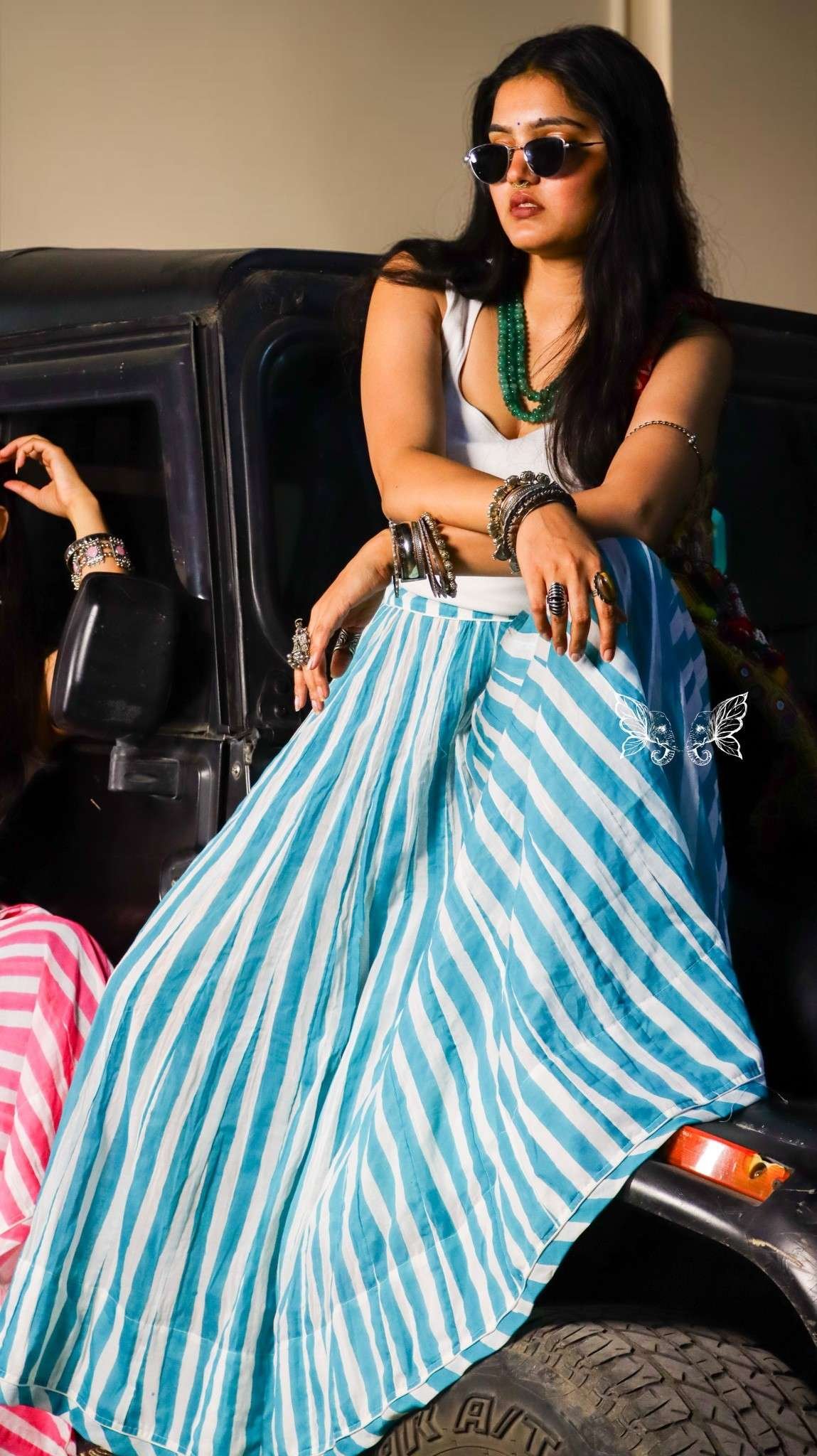 hand block print skirts-17 Cotton Skirt
