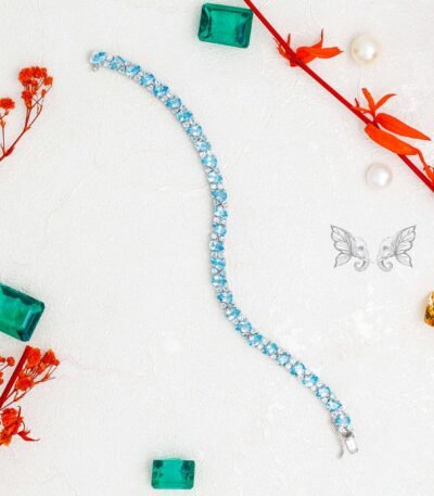Blue Topaz Silver Bracelet