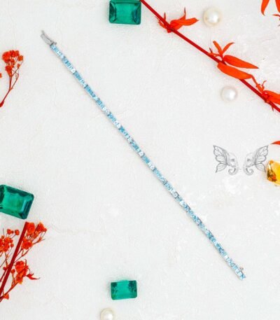 Blue Topaz Tennis Bracelet