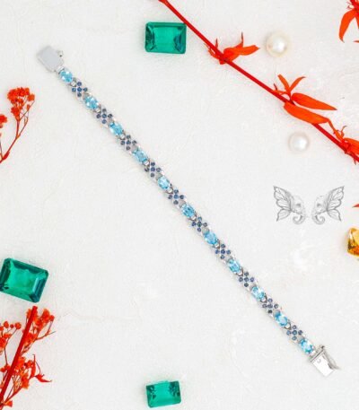 Blue Topaz & Sapphire Bracelet