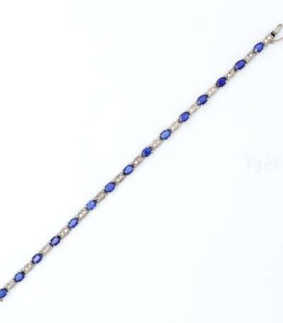 Sapphire Bracelet with Diamonds