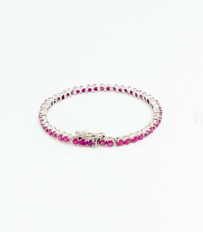 Silver Ruby Bracelet