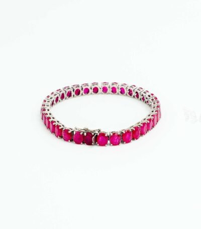 Silver Ruby Bracelet