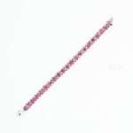 Ruby Floral Cluster Bracelet