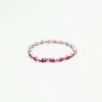 Ruby Floral Cluster Bracelet