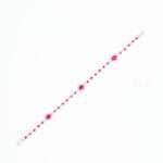 Ruby Diamond Halo Tennis Bracelet
