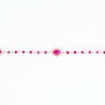 Ruby Diamond Halo Tennis Bracelet