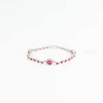 Ruby Diamond Halo Tennis Bracelet