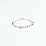 Ruby Diamond Halo Tennis Bracelet