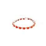 silver coral bracelet