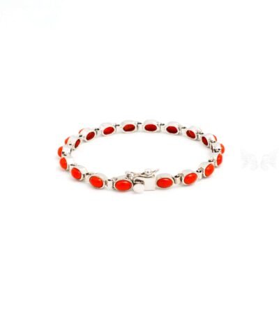 silver coral bracelet