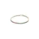 Ruby, Emerald & Sapphire Brilliance Silver Bracelet