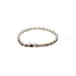 Smoky Topaz and CZ Stone Handcrafted Bracelet in 92.5 Sterling Silver - Image 2