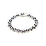silver Floral Bracelet