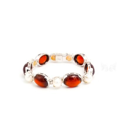 Garnet and Pearl Bracelet