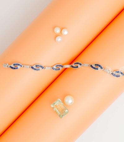 Sapphire Silver Bracelet for Woman