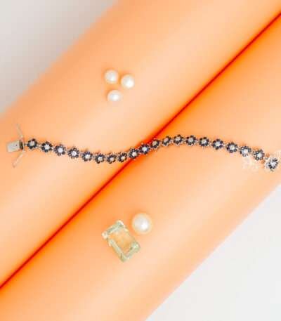 silver Floral Bracelet