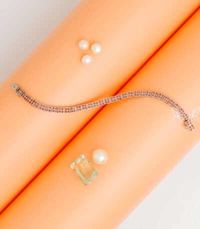 Coral Bracelet in Silver