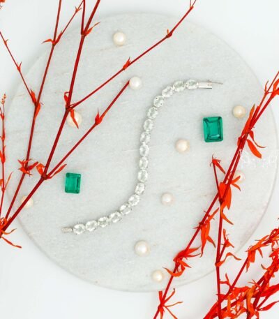 Aquamarine Silver Bracelet