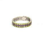 Amethyst & Peridot Silver Bracelet