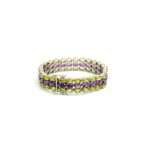 Amethyst & Peridot Silver Bracelet