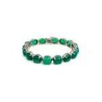 Green Onyx Silver Bracelet
