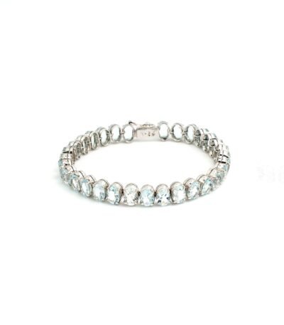 Aquamarine Silver Bracelet