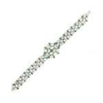 Aquamarine & Emerald Silver Bracelet