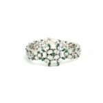 Aquamarine & Emerald Silver Bracelet