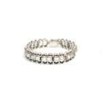 Aquamarine & Sapphire Silver Bracelet