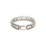 Aquamarine & Sapphire Silver Bracelet