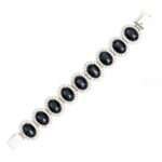 Black Star & CZ Silver Bracelet