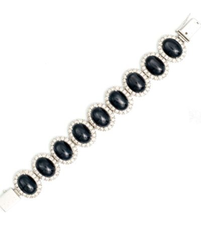 Black Star & CZ Silver Bracelet