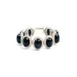 Black Star & CZ Silver Bracelet